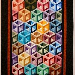 Tumbling Blocks Patchwork Hur Quilt Cysiwo and Home Decor