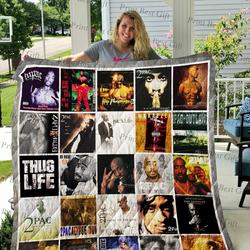 Tupac Shakur Albums Cover Poster Quilt Blanket Ver 2 and Home Decor