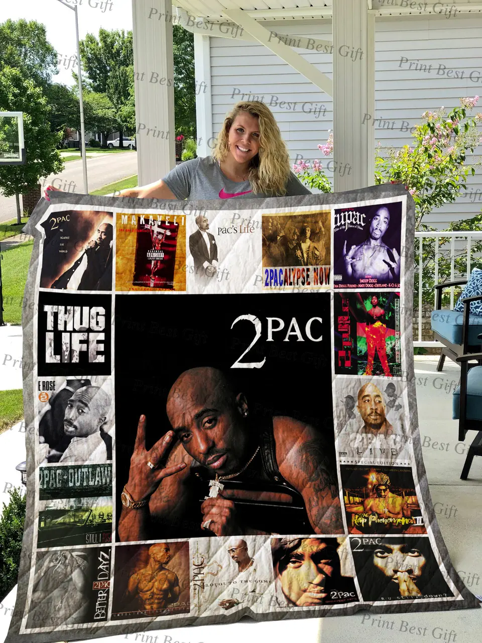 Tupac Shakur Albums Cover Poster Quilt and Home Decor