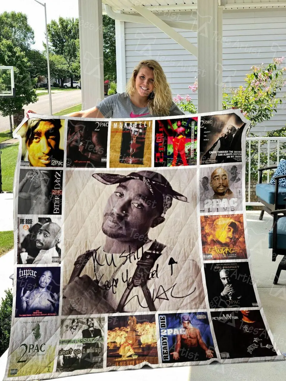 Tupac Shakur Quilt Blanket 0950 and Home Decor