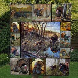 Turkey Animals Blanket Th1707 Quilt and Home Decor
