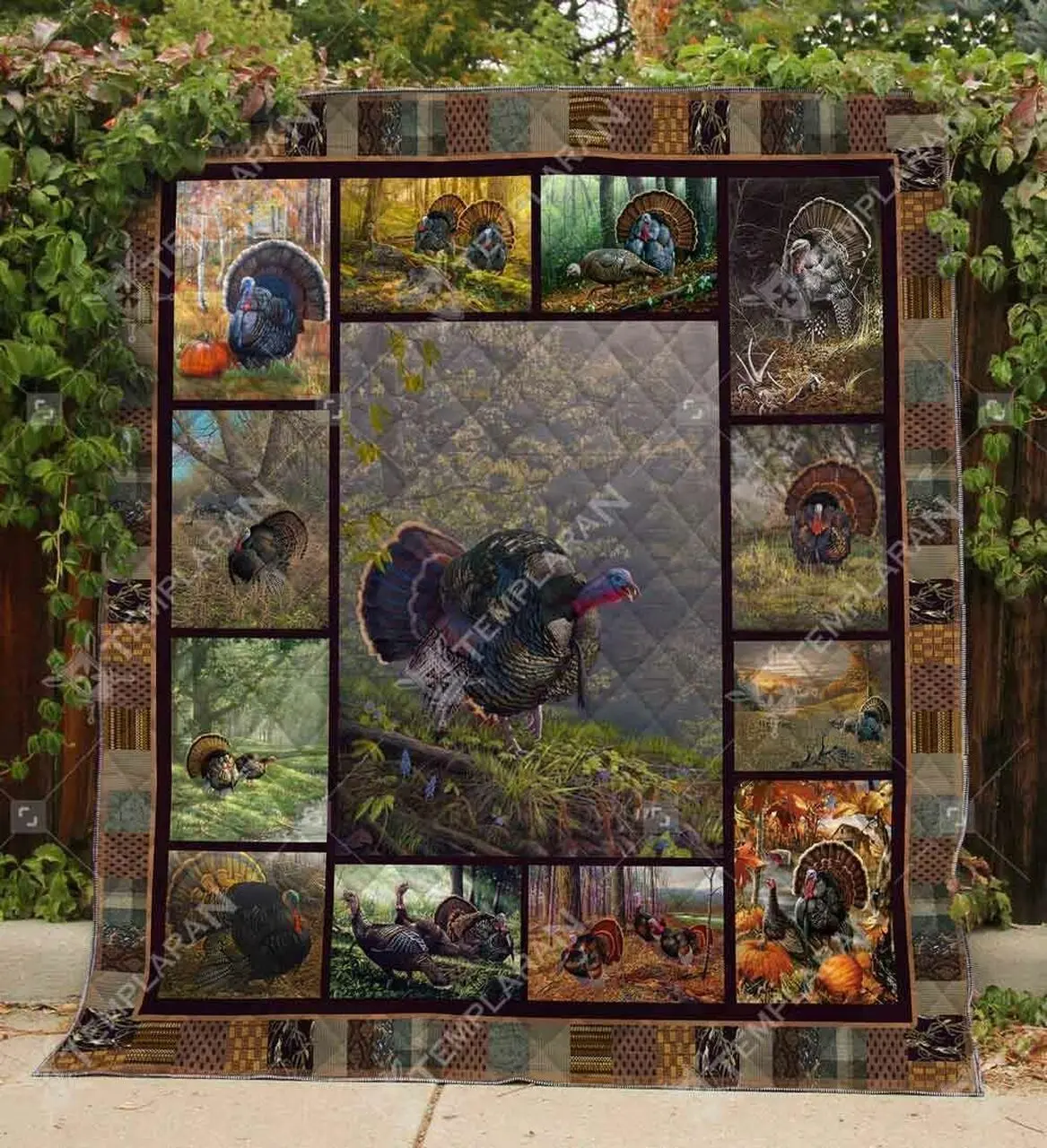 Turkey Bird Hunting ISOR629 3D Customized Quilt and Home Decor