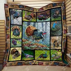 Turkey Bird Hunting Quilt Ihl and Home Decor