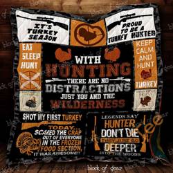 Turkey Hunting Blanket KC1707 Quilt and Home Decor
