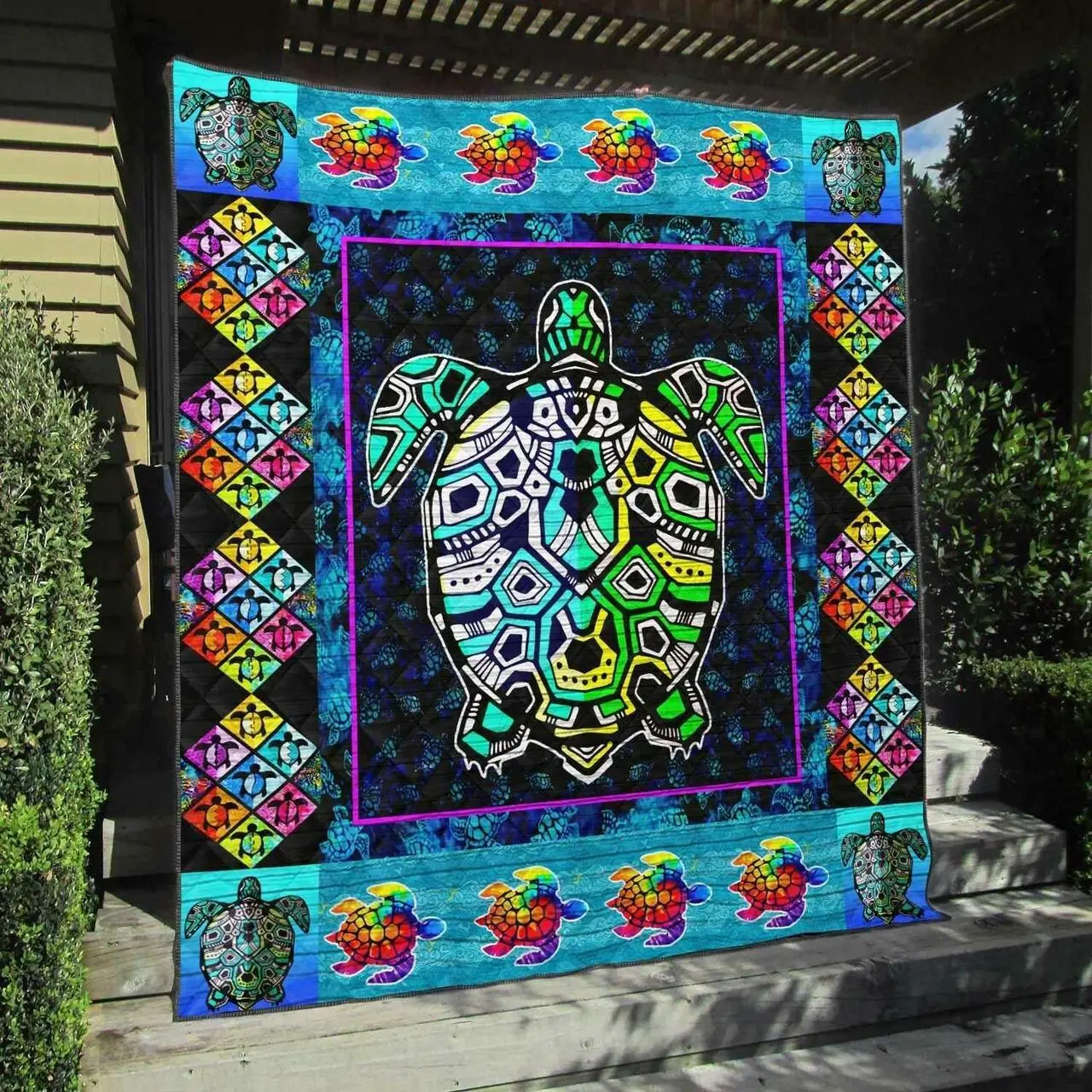Turtle 6 Blanket Th1607 Quilt and Home Decor