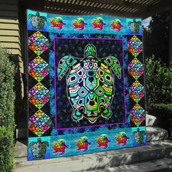 Turtle 6 Blanket Th1607 Quilt and Home Decor