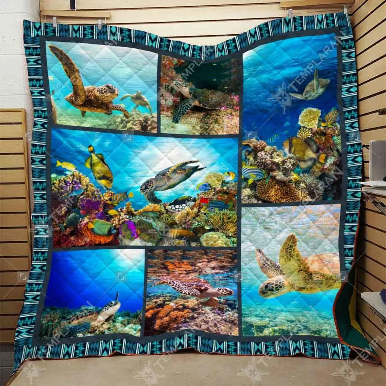 Turtle Blanket 3D Qtd-Qhn3 Quilt and Home Decor