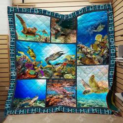 Turtle  Blanket 3D Qtd-Qhn3  Quilt and Home Decor