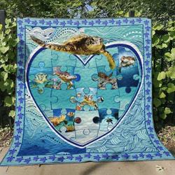 Turtle Cg120731 Quilt Blanket and Home Decor