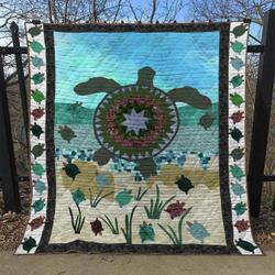 Turtle Cg210538 Quilt Blanket and Home Decor