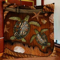 Turtle Couple Quilt Blanket and Home Decor