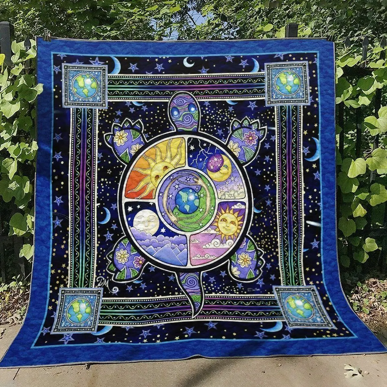 Turtle Hn130737 Quilt Blanket and Home Decor