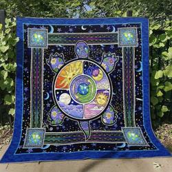 Turtle Hn130737 Quilt Blanket and Home Decor