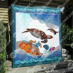 Turtle In The Ocean Hur Quilt Bevrqy and Home Decor