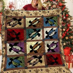 Turtle JFJ14142 3D Customized Quilt 2707 and Home Decor