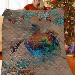 Turtle JFJ14161 3D Customized Quilt 2707 and Home Decor