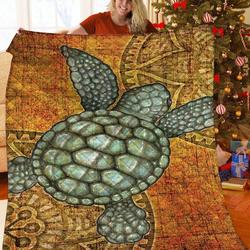 Turtle JFJ14173 3D Customized Quilt 2707 and Home Decor