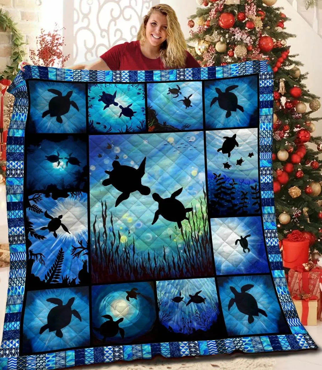 Turtle JFJ14249 3D Customized Quilt 2707 and Home Decor