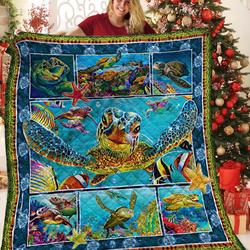 Turtle JFJ14251 3D Customized Quilt 2707 and Home Decor