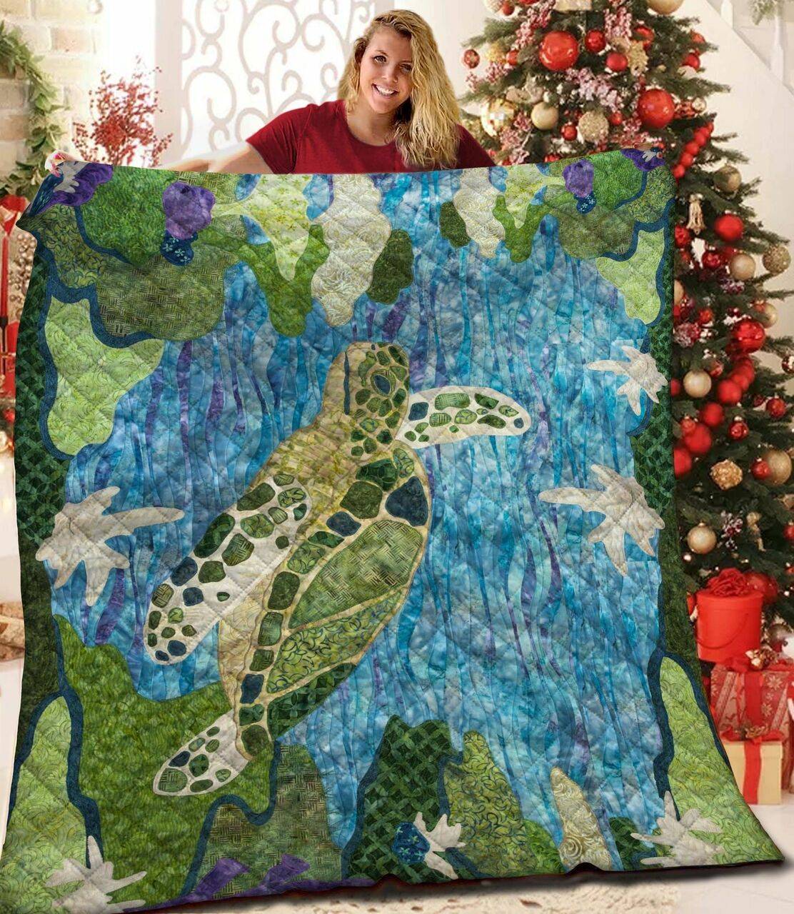 Turtle JFJ14255 3D Customized Quilt 2707 and Home Decor
