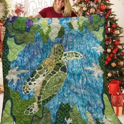 Turtle JFJ14255 3D Customized Quilt 2707 and Home Decor