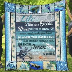 Turtle Ng270701B Tbg Quilt Blanket and Home Decor