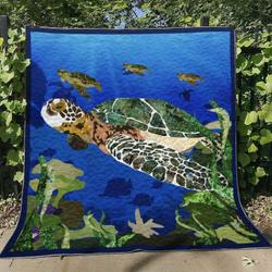 Turtle Nn120740 Quilt Blanket and Home Decor