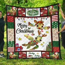 Turtle - Premium Quilt Merry Christmas 1 09-D and Home Decor