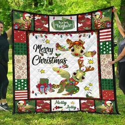 Turtle - Premium Quilt Merry Christmas 2 09-D and Home Decor