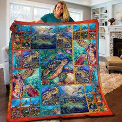 Turtle Quilt Blanket Bbb170230Sm and Home Decor