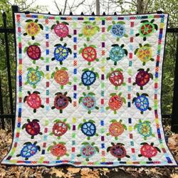 Turtle Quilt Blanket Ver 6  Quilt and Home Decor