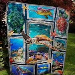 Turtle TD 3D Customized Quilt and Home Decor