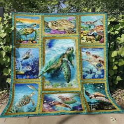 Turtle Tl080728 Quilt Blanket and Home Decor