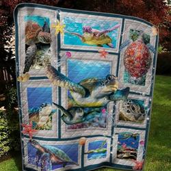 Turtle V4 TD 3D Customized Quilt and Home Decor