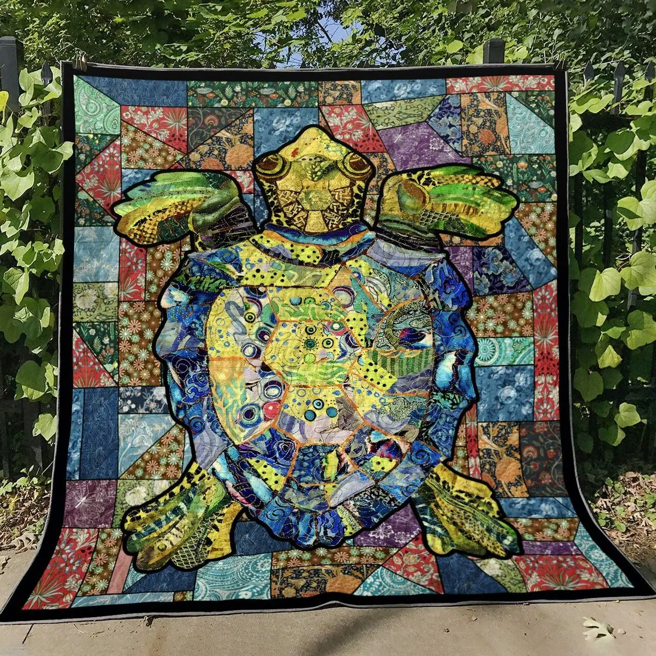 Turtle V5 Quilt Blanket Th0207Fan Made and Home Decor