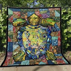 Turtle V5 Quilt Blanket Th0207Fan Made and Home Decor