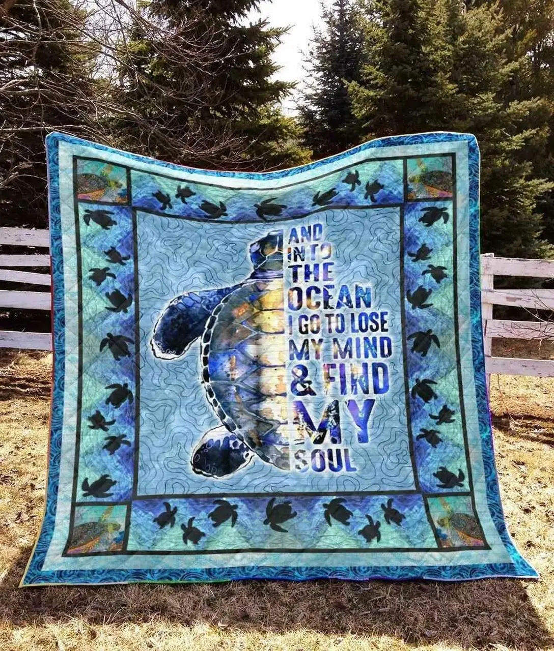 Turtle Ver3 Blanket Th1507 Quilt and Home Decor