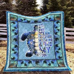 Turtle Ver3 Blanket Th1507 Quilt and Home Decor
