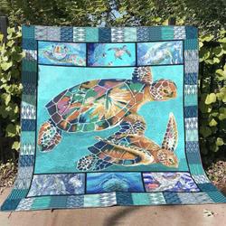 Turtle Ver38 Blanket Th1507 Quilt and Home Decor