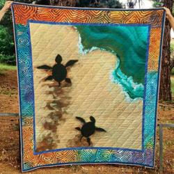 Turtle Ver5 Blanket Th1507 Quilt and Home Decor