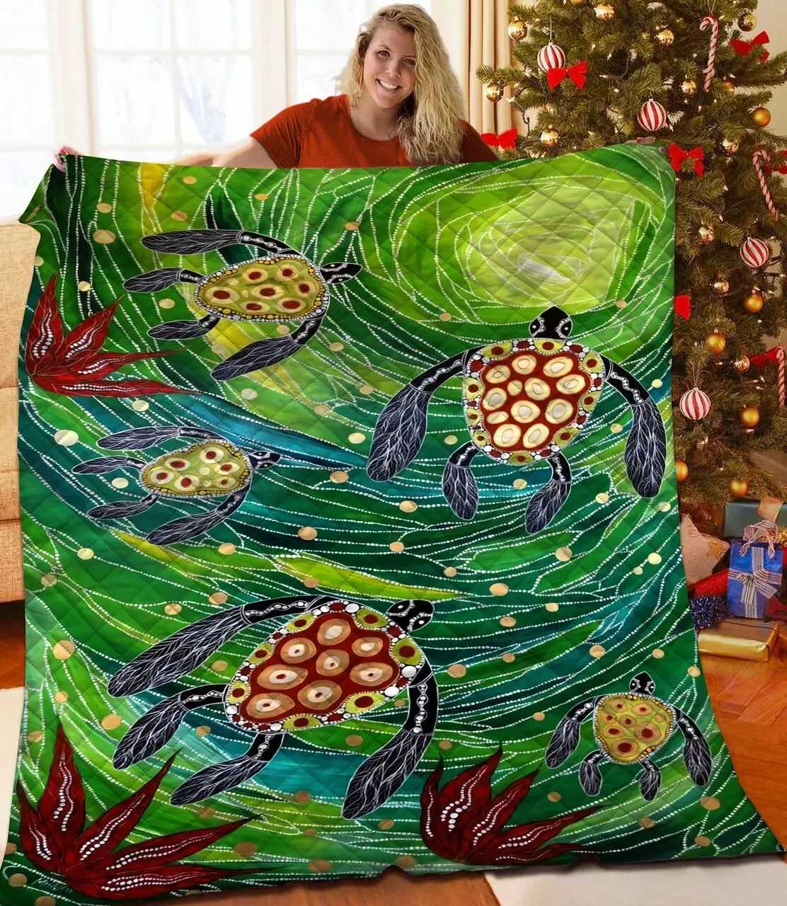 Turtlr JFJ14276 3D Customized Quilt 2707 and Home Decor
