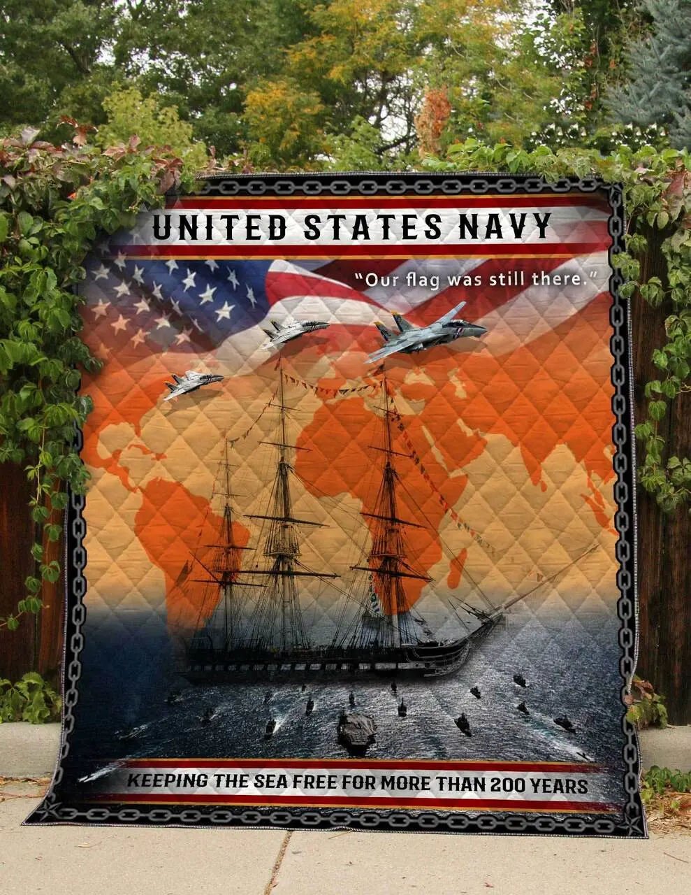 U S Navy Blanket 3D Ntp-Qnk0026 Quilt and Home Decor