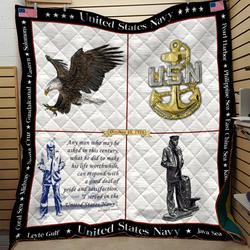 U S Navy Blanket  Htt-Qhg00008  Quilt and Home Decor