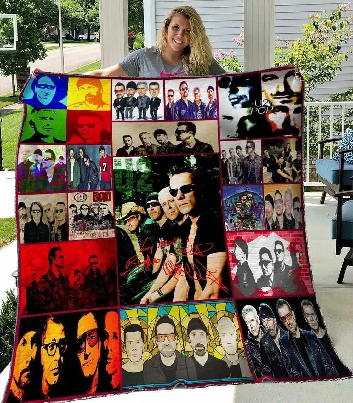 U2 Band Blanket Th1507 Quilt and Home Decor