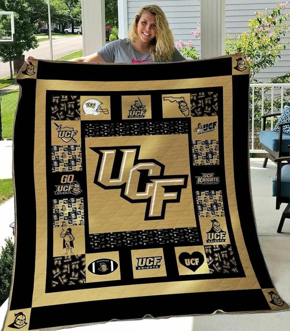 Ucf Knights Blanket Th1507 Quilt and Home Decor