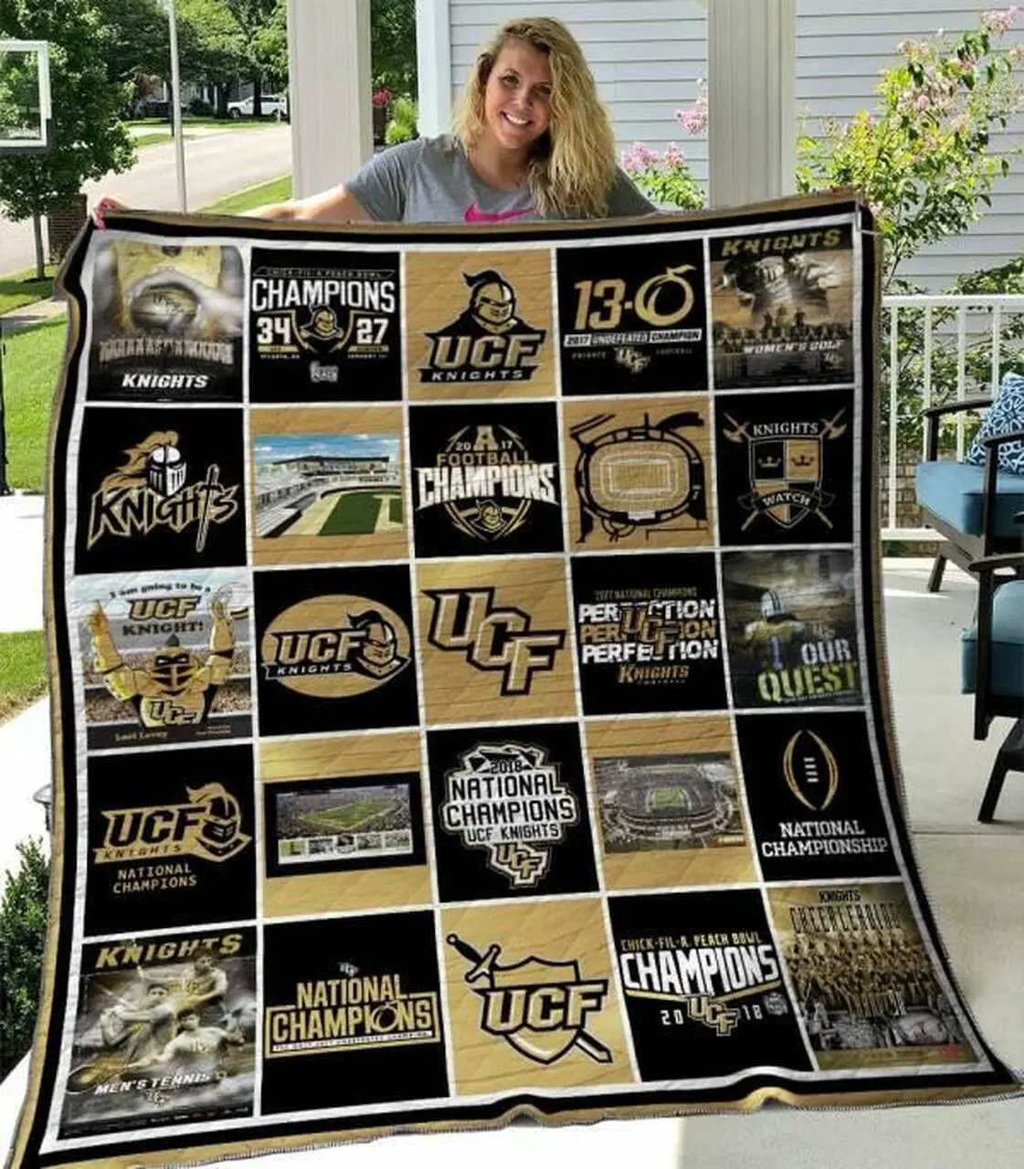 Ucf Knights Quilt Blanket Limited Quilt Blanket and Home Decor
