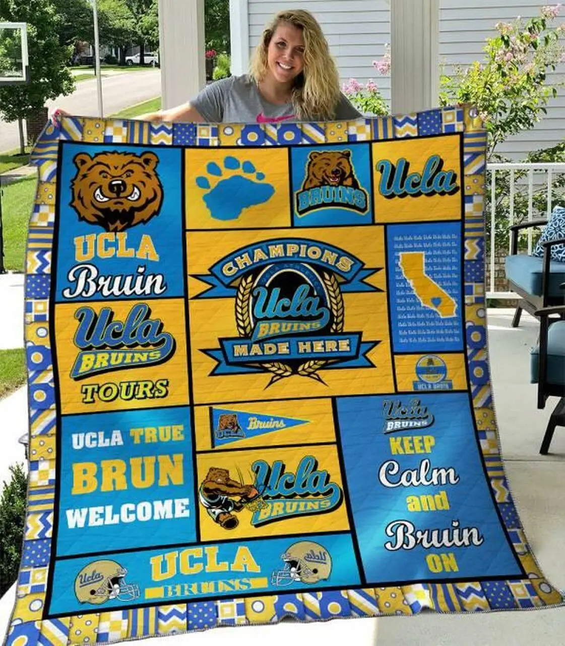 Ucla Bruins Quilt Blanket B280517 Quilt and Home Decor