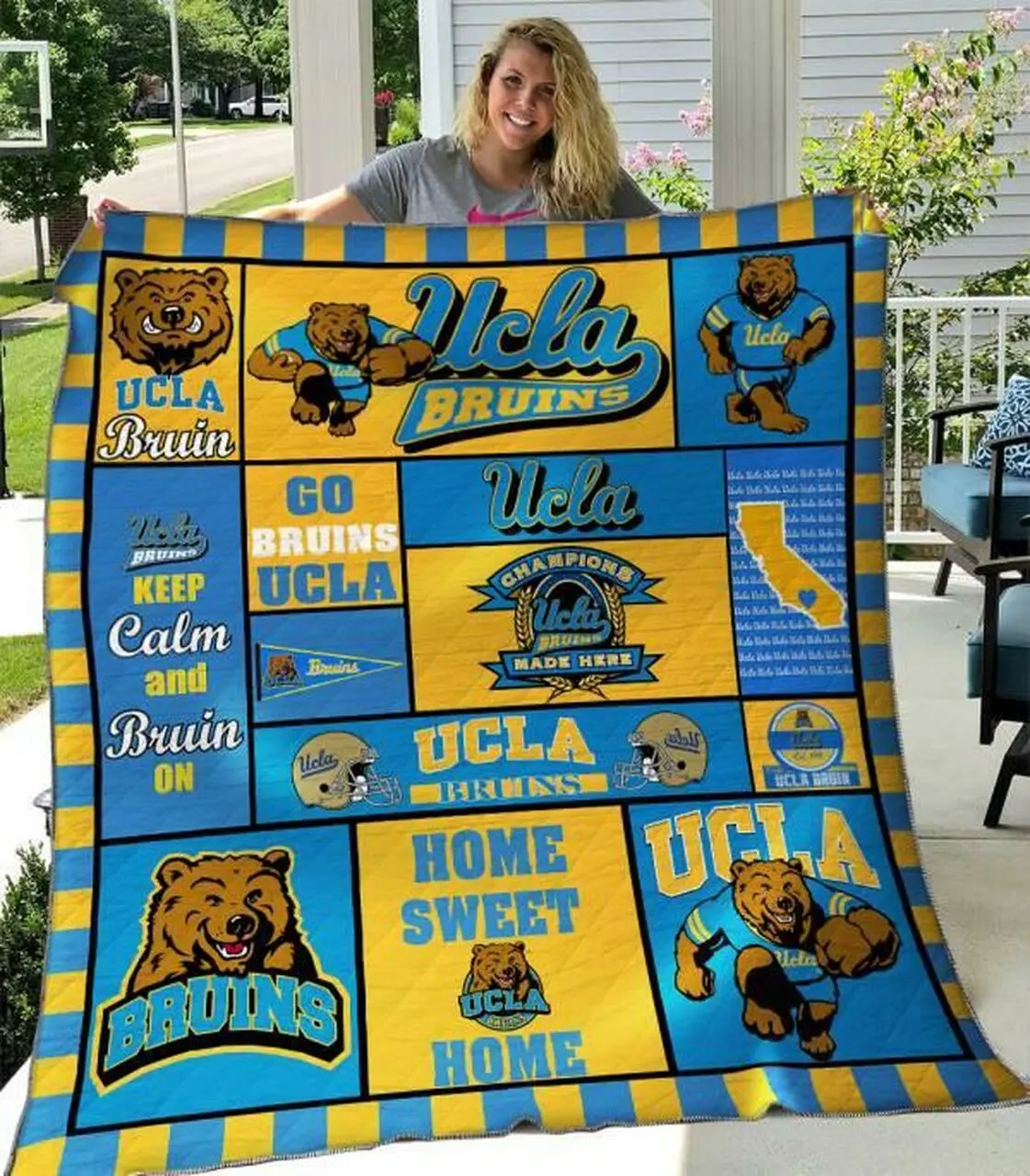 Ucla Bruins Quilt Blanket B280518 Quilt and Home Decor