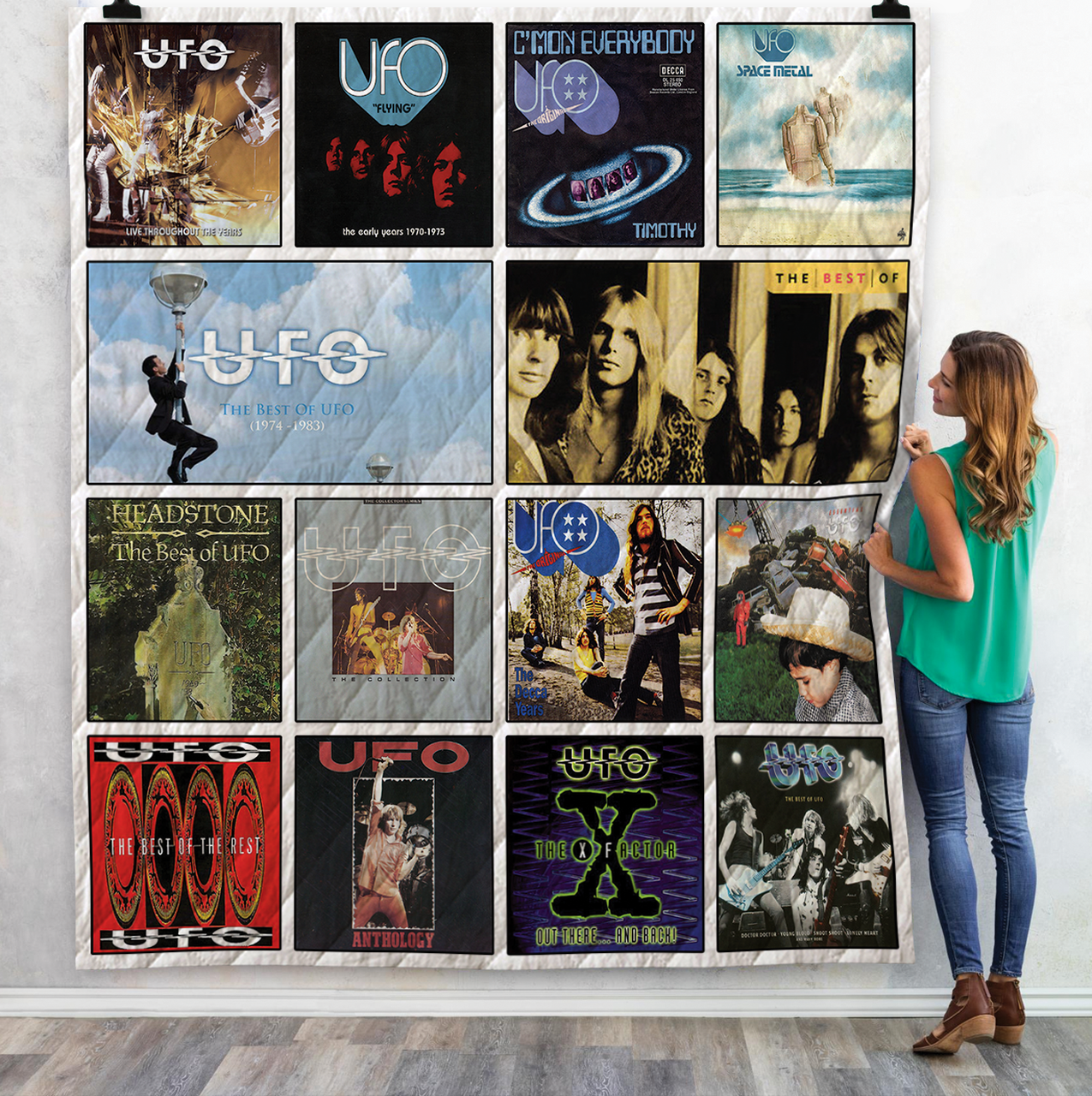 Ufo Compilations Albums Quilt Blanket 01 and Home Decor