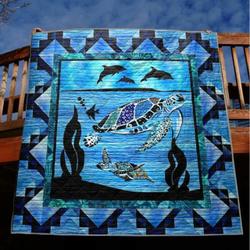 Under The Sea Quilt Blanket Lu88  Quilt and Home Decor